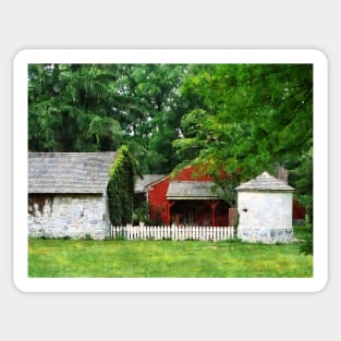 Farms - Red Farm Shed Sticker